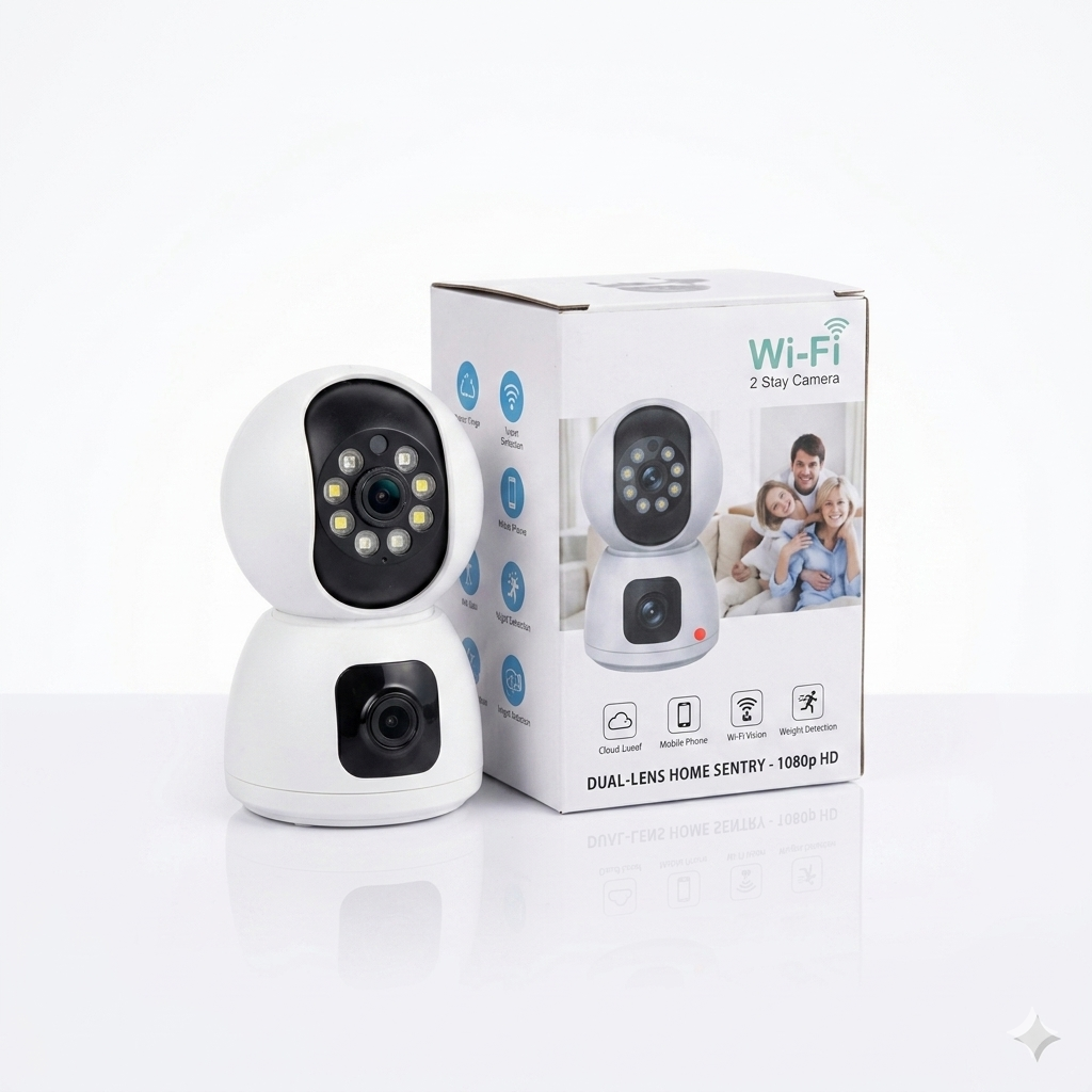 Pack Caméra Connectée 360° avec Boîtier d'Origine